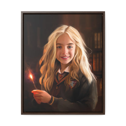 Framed canvas Wrap, Willa Mae Walgamott at Hogwarts, by Chaz Walgamott