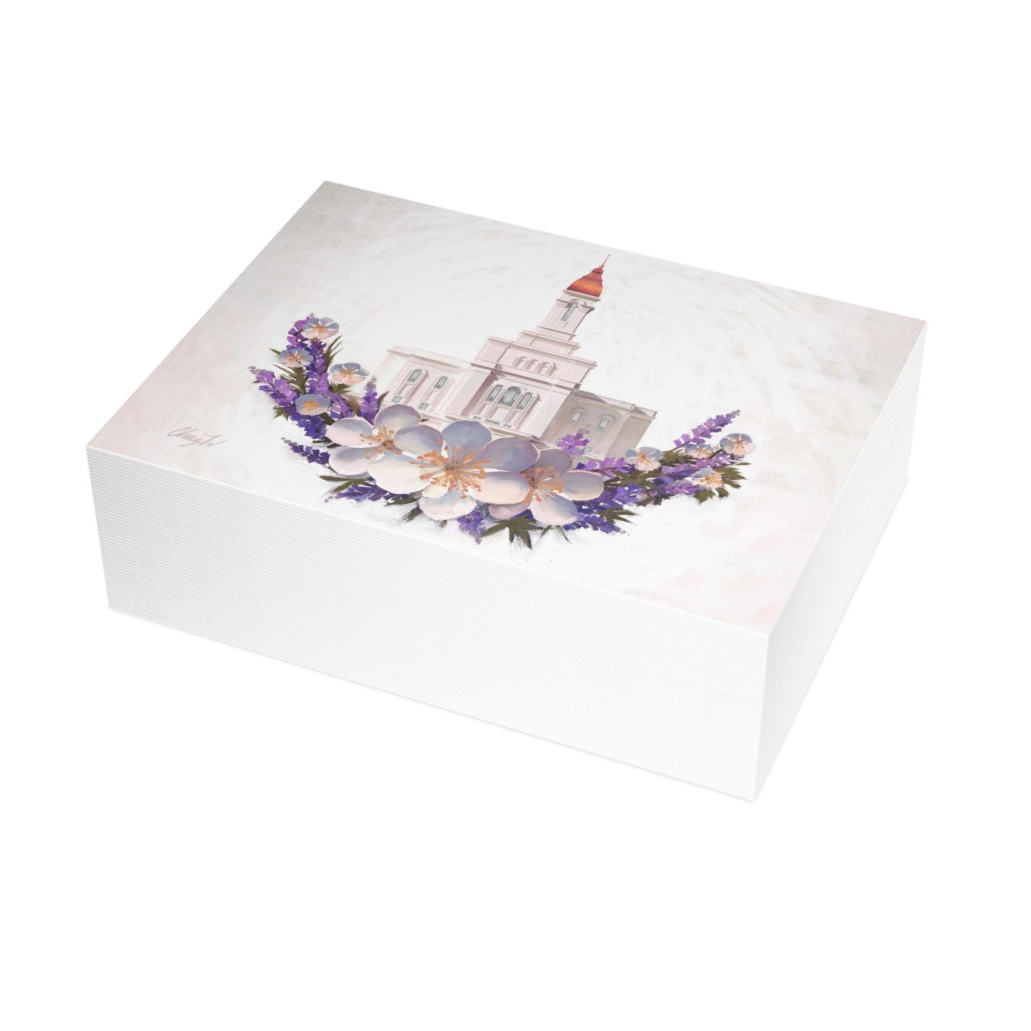 Temple Card Bundle (envelopes not included) Deseret Peak Temple-Floral Wreath
