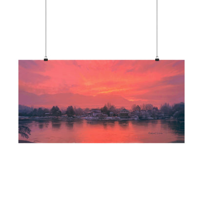 Premium Matte Print, Frosty Sunrise on Stansbury Lake, by Rod Walgamott