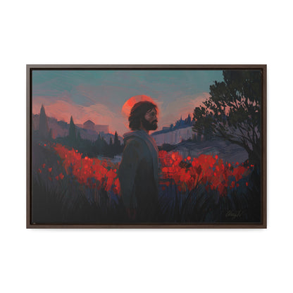 Stretched Canvas Print in Wood Frame, "Though as Scarlet" by Chaz Walgamott