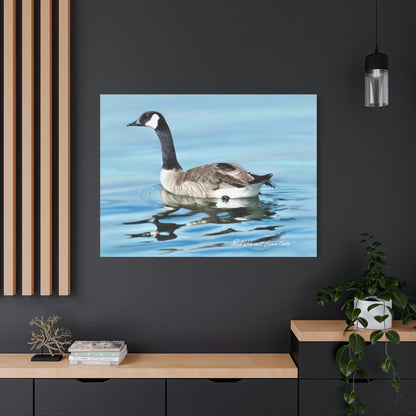 Canvas Gallery Wrap, Canada Goose on Stansbury Lake , by  Rod Walgamott