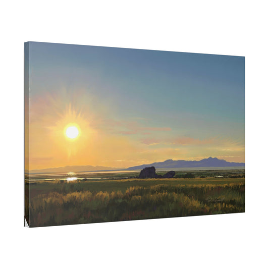 Adobe Rock Sunset, by Rod Walgamott, Gallery Wrap Canvas