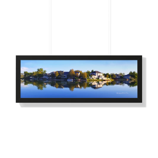 Framed Matte Print, Blue Sky Reflection on Stansbury Lake, by Rod  Walgamott