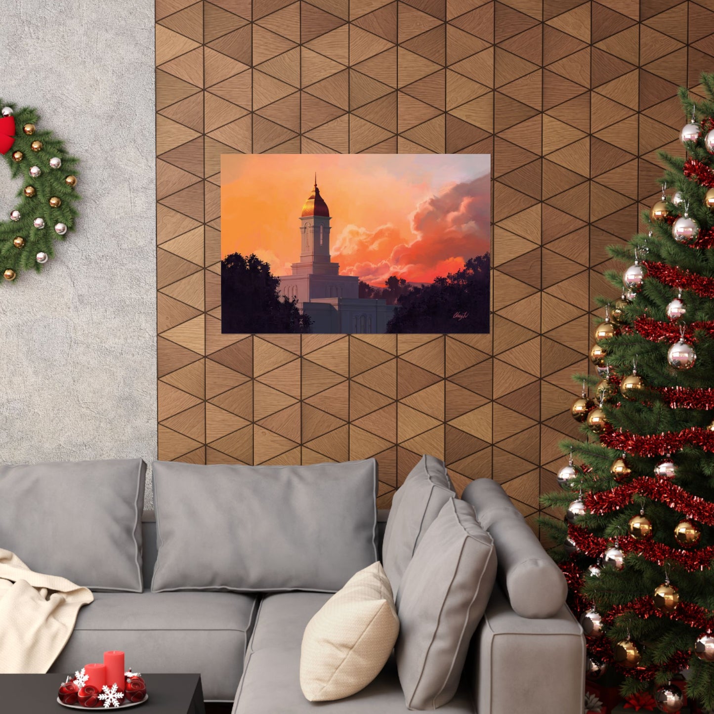 Premium Matte Print--Deseret Peak Temple--Sunset, by Chaz Walgamott