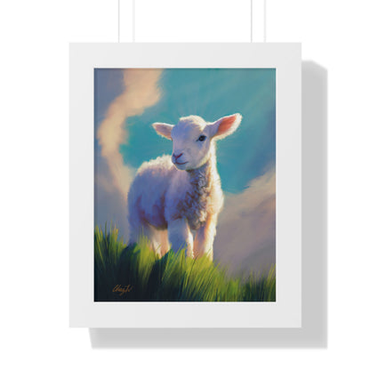 Framed Matte Print, "Without Blemish" by Chaz Walgamott
