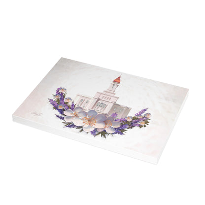 Temple Card Bundle (envelopes not included) Deseret Peak Temple-Floral Wreath