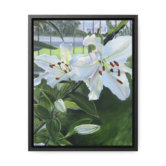 "Luscious Lilies" by Jane Autry-Framed canvas Wrap