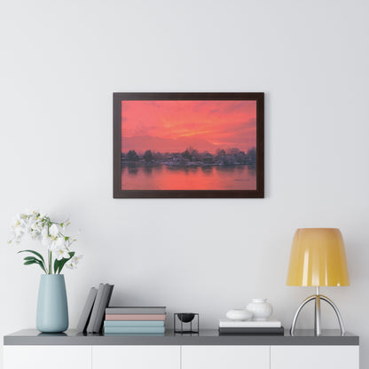 Framed Matte Print, Frosty Sunrise on Stansbury Lake by Rod  Walgamott