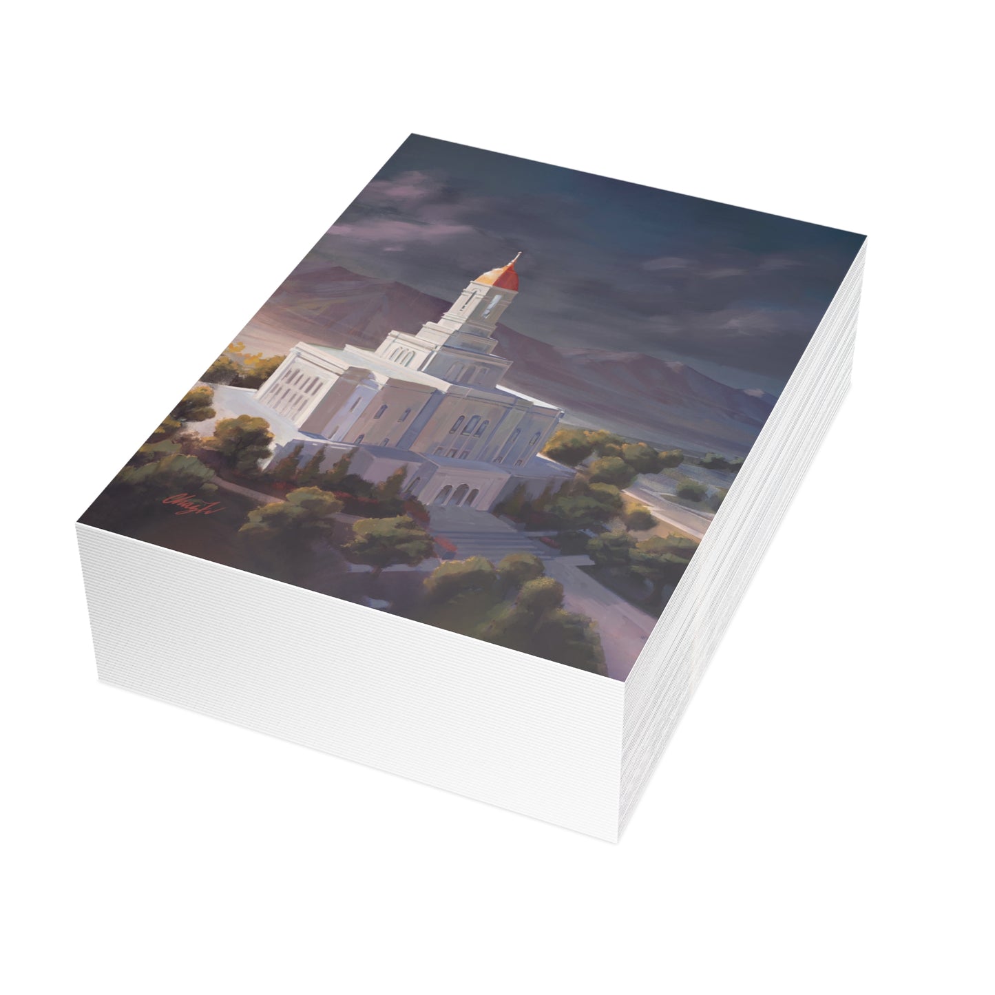 Temple Card Bundle (envelopes not included) Deseret Peak Temple-After the Storm