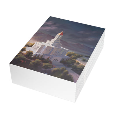 Temple Card Bundle (envelopes not included) Deseret Peak Temple-After the Storm
