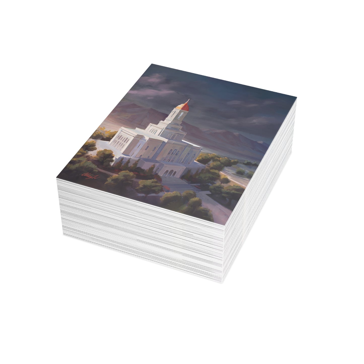 Temple Card Bundle (envelopes not included) Deseret Peak Temple-After the Storm
