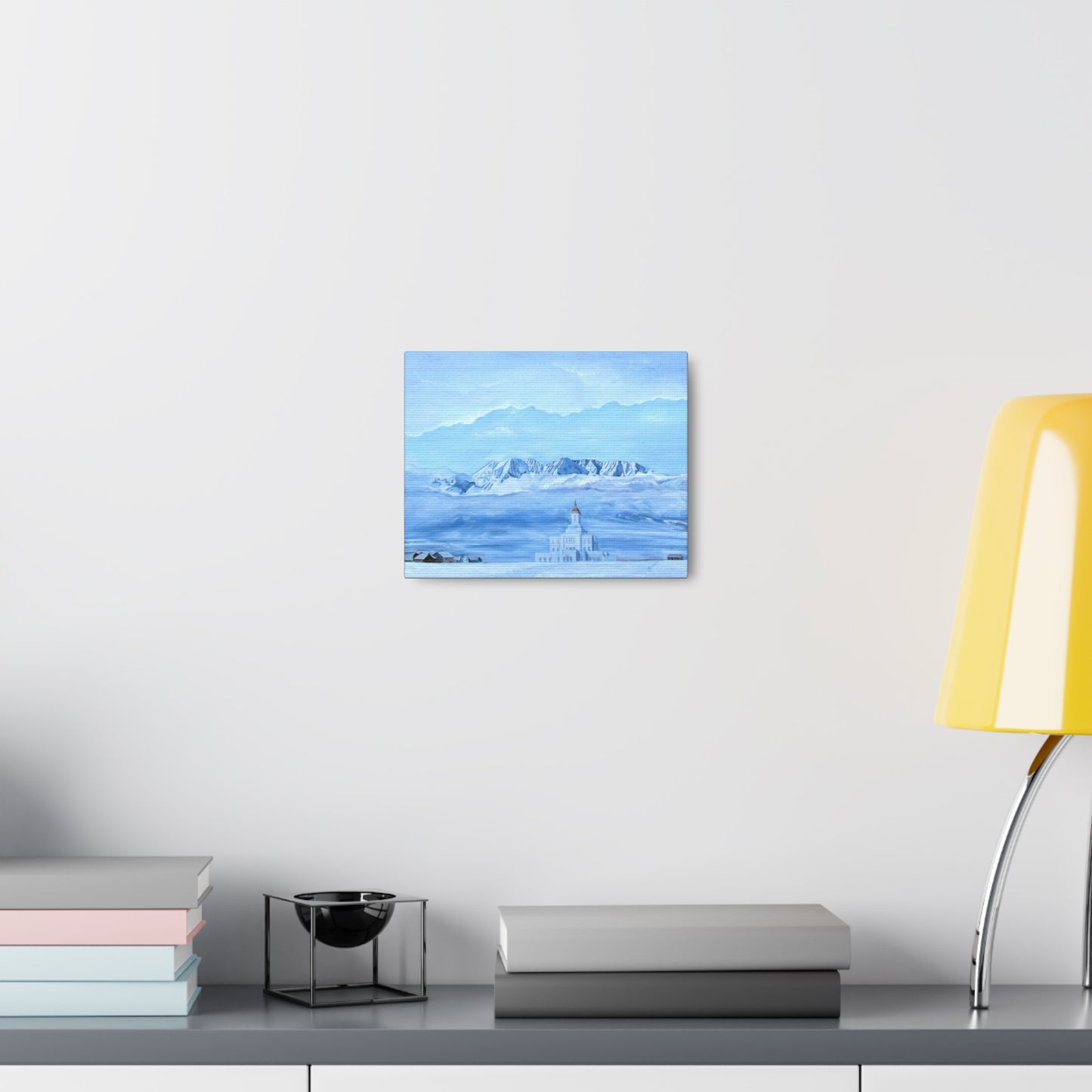 Deseret Peak Temple--Hope in the Bleak of Winter, by Jane Autry, Canvas Gallery Wrap