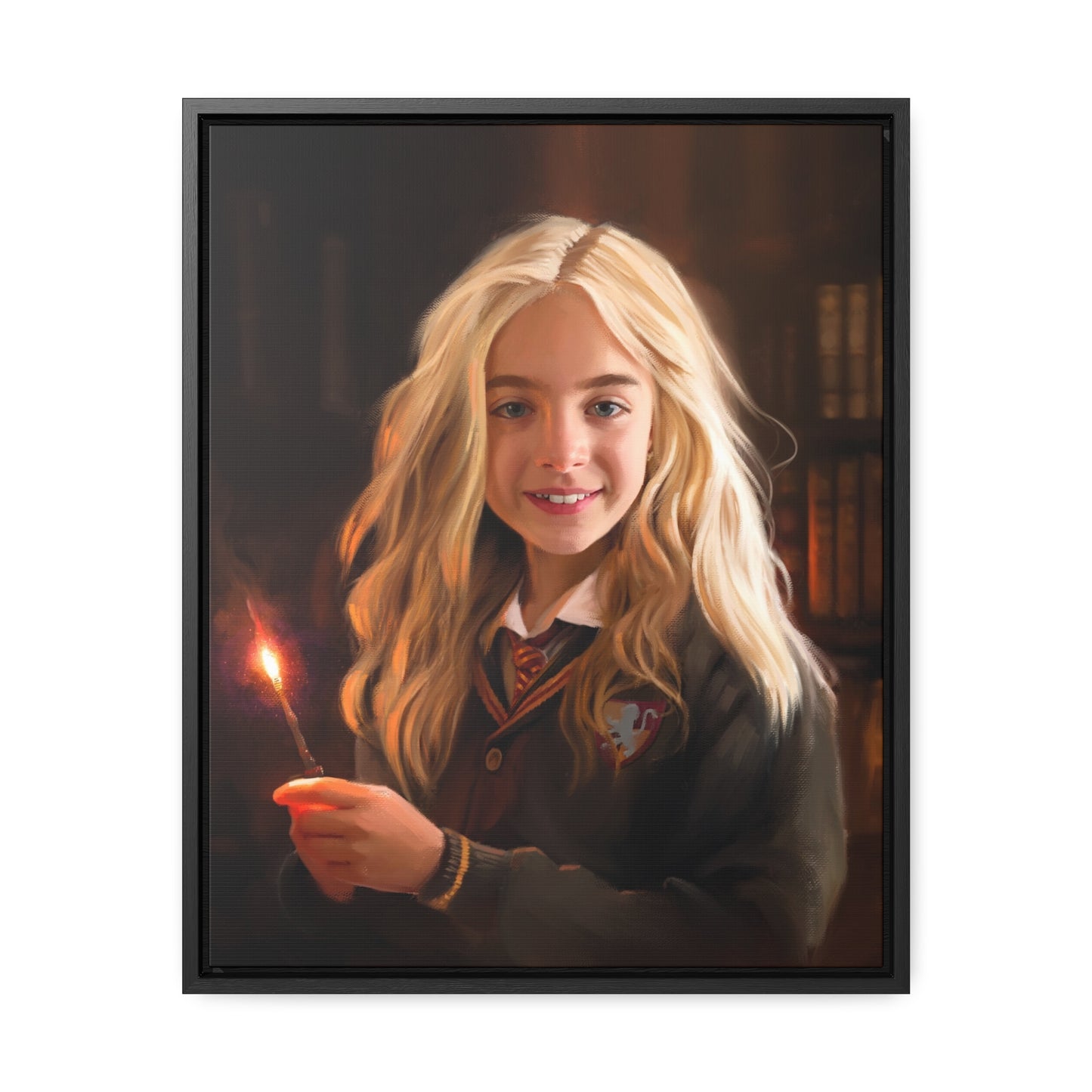 Framed canvas Wrap, Willa Mae Walgamott at Hogwarts, by Chaz Walgamott