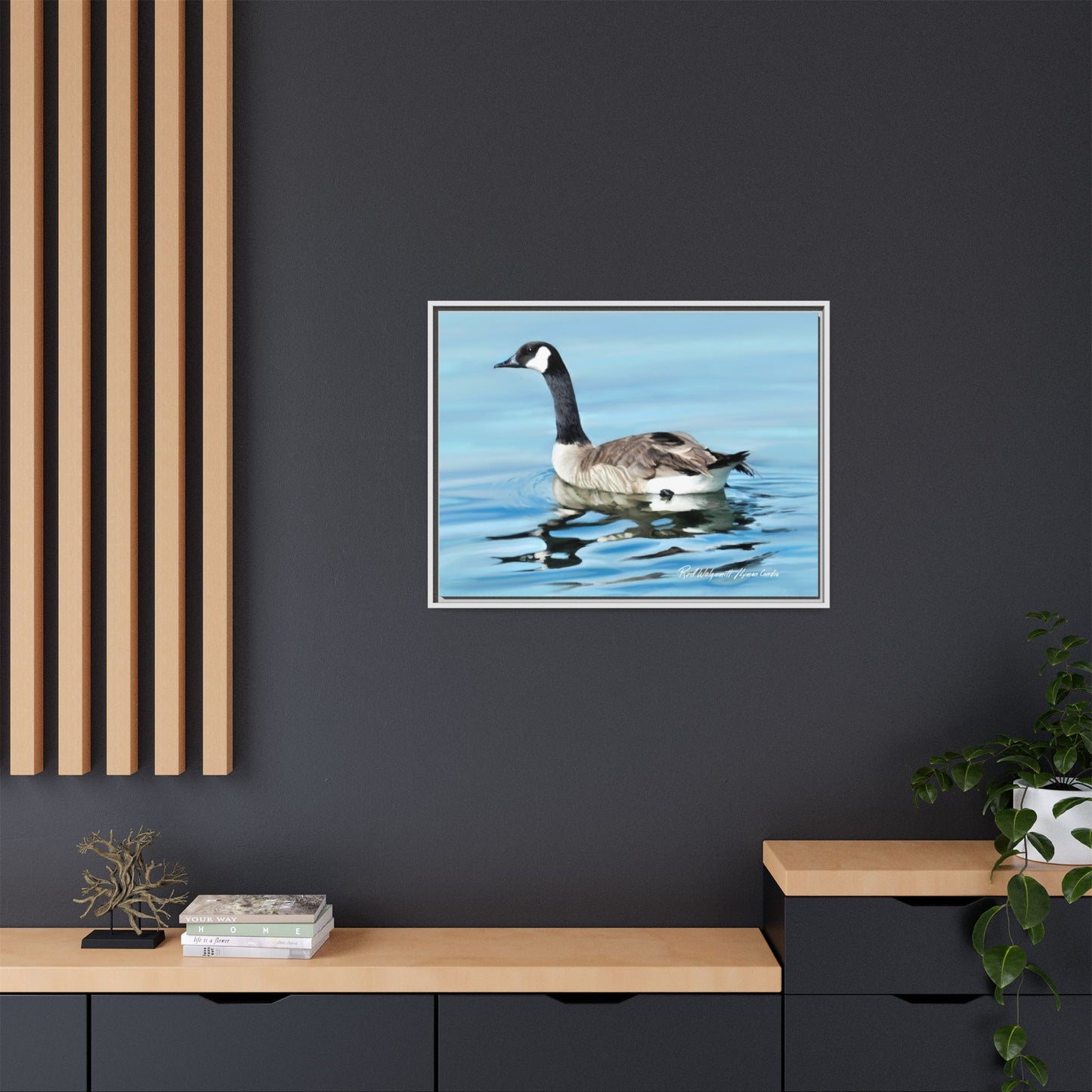 Canada Goose- Framed Matte Canvas Print