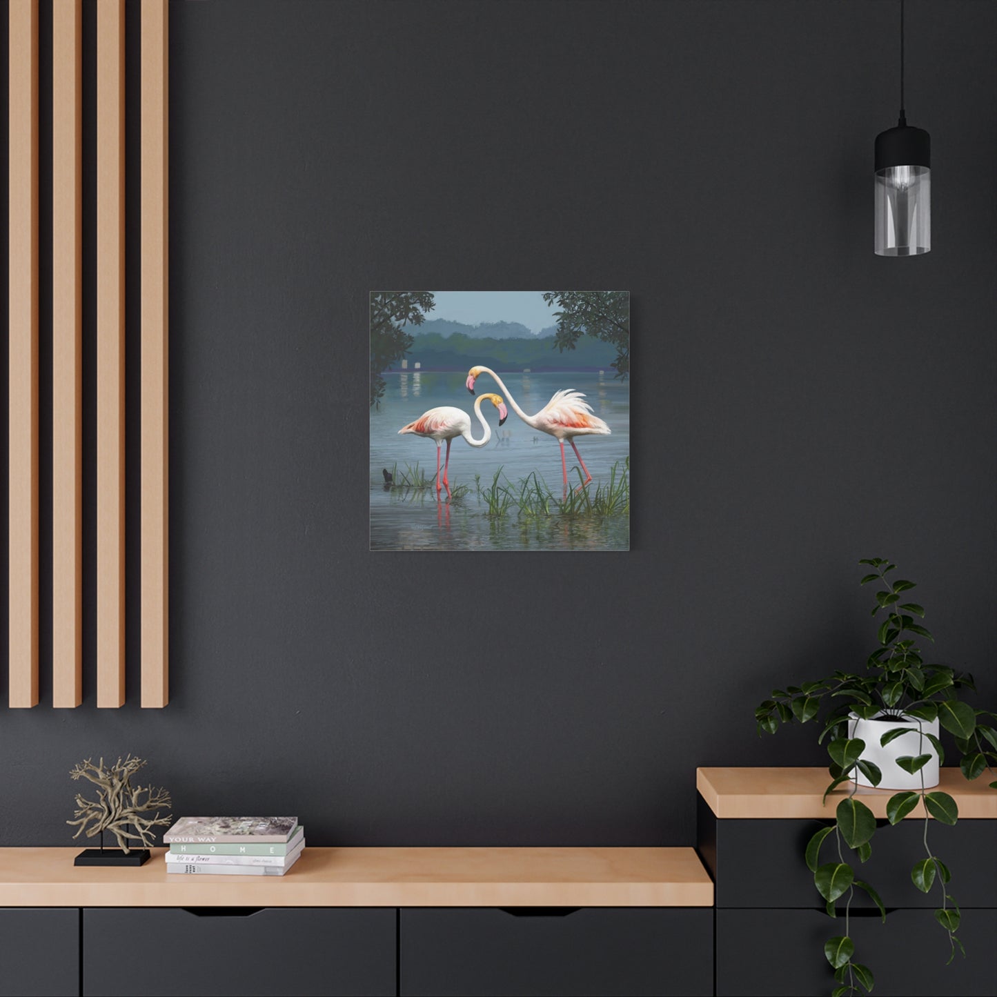 Canvas Gallery Wrap--Flamingo Dance, by Rod Walgamott