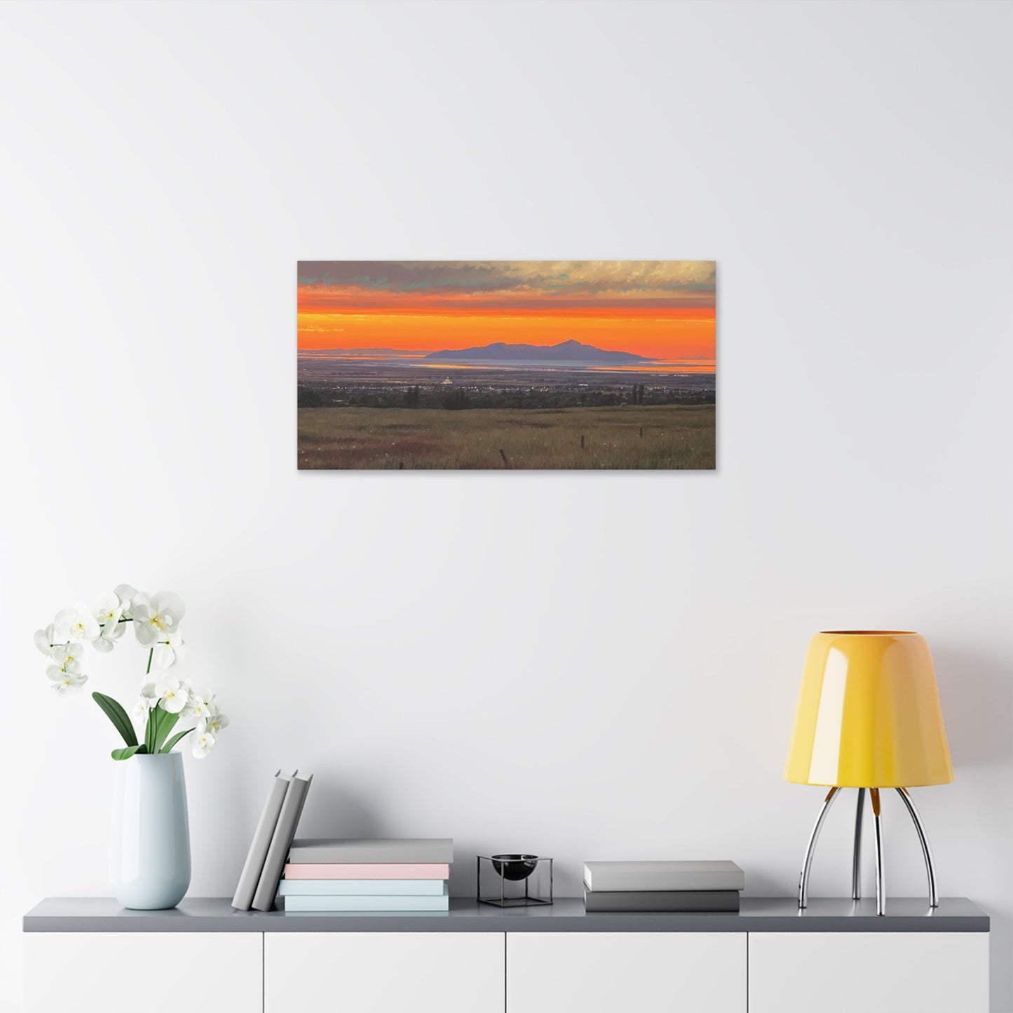 Classic Stretched Canvas, Stansbury Island Sunset, by Rod Walgamott