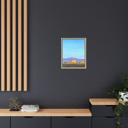 Framed Matte Canvas Print — Horses at Adobe by Rod Walgamott