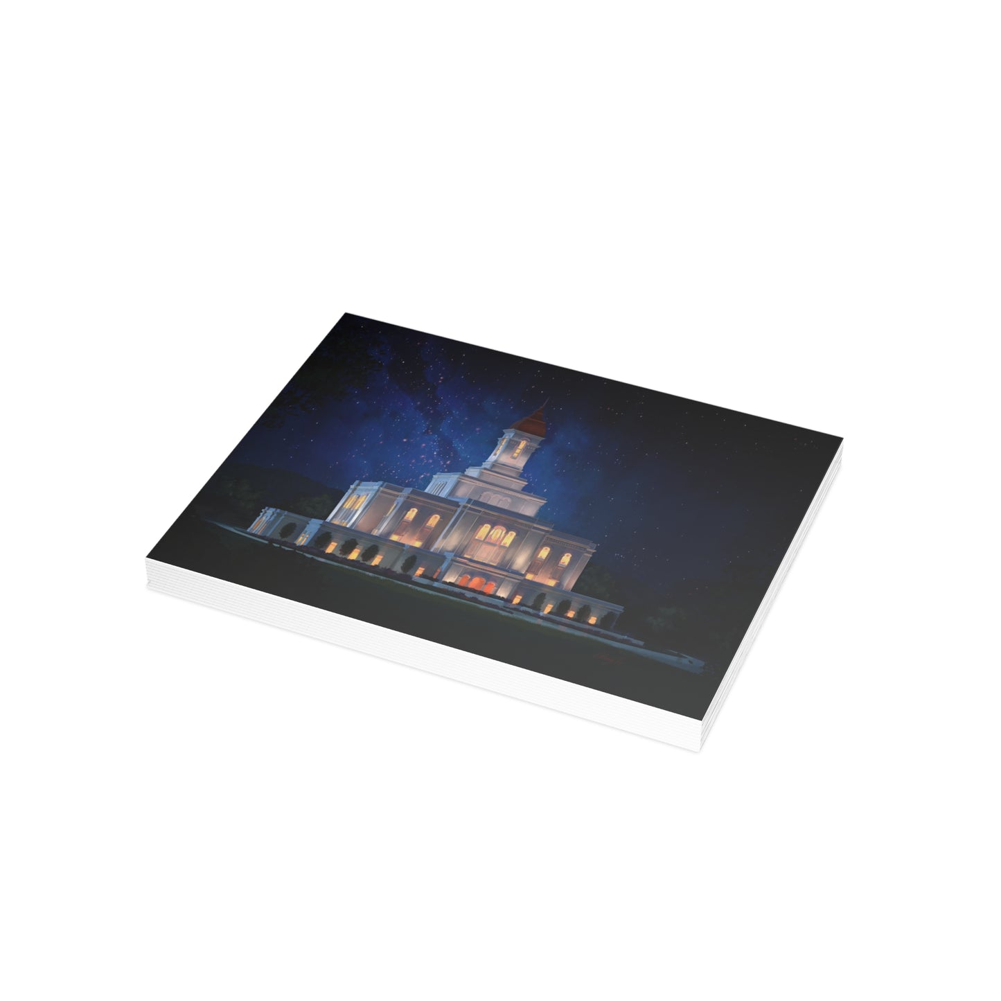 Temple Card Bundle (envelopes not included) Deseret Peak Temple-Night Sky