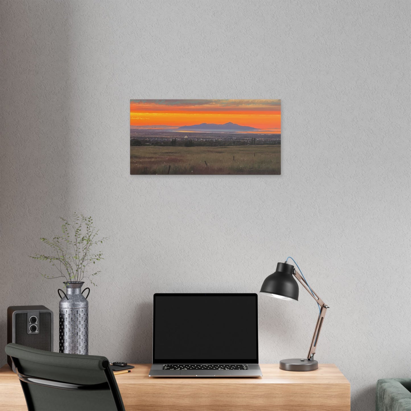 Classic Stretched Canvas, Stansbury Island Sunset, by Rod Walgamott