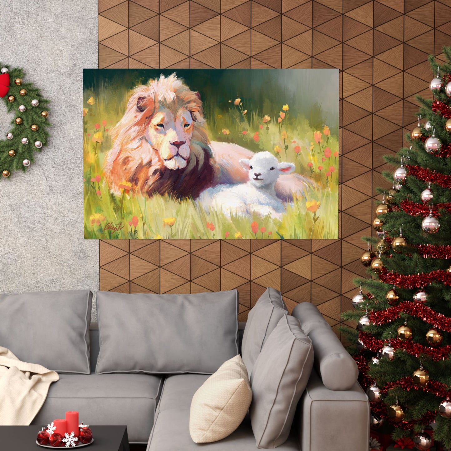 Premium Matte Print, The Lamb and the Lion, by Chaz Walgamott