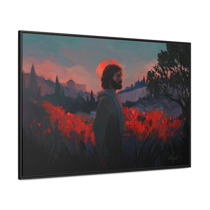 Stretched Canvas Print in Wood Frame, "Though as Scarlet" by Chaz Walgamott