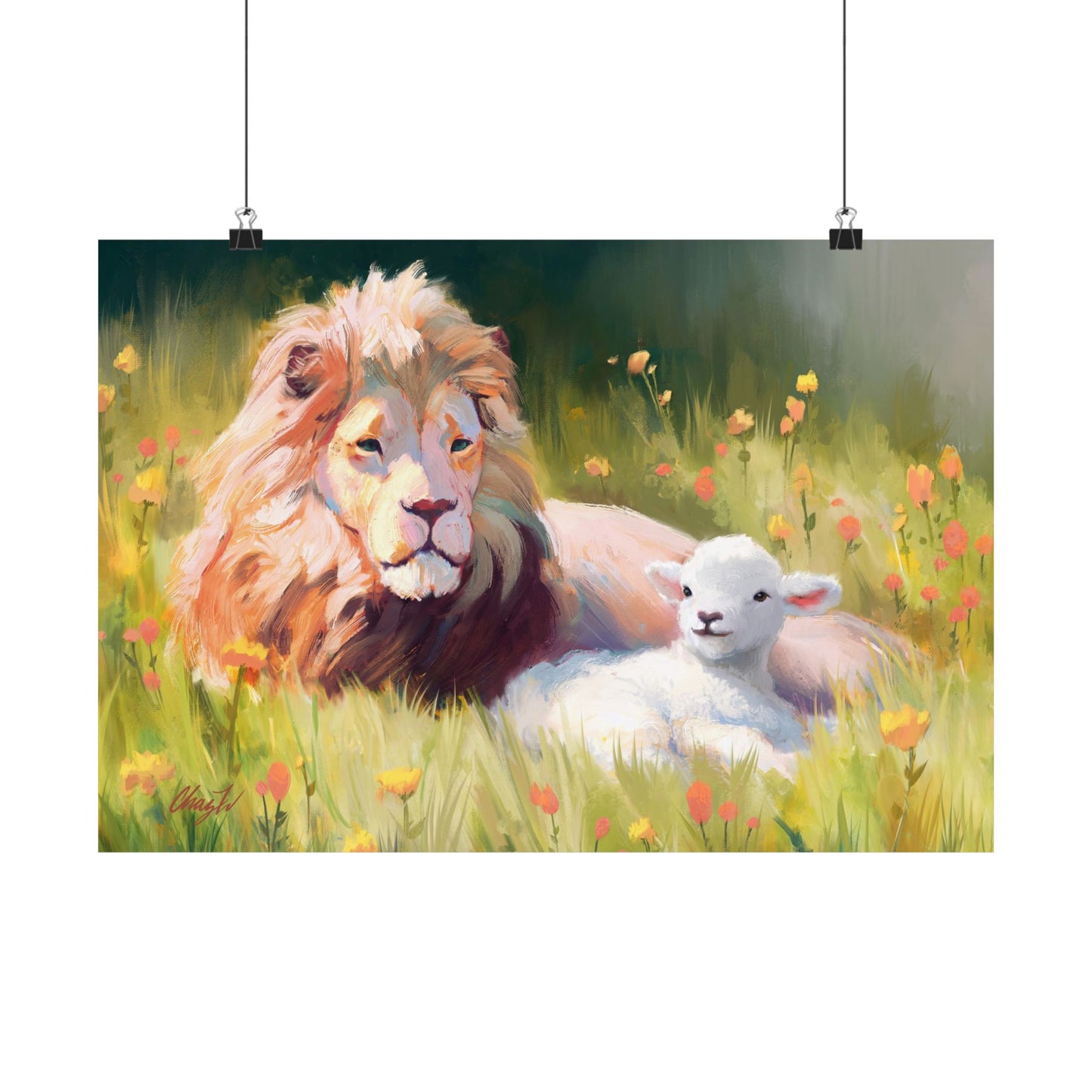 Premium Matte Print, The Lamb and the Lion, by Chaz Walgamott