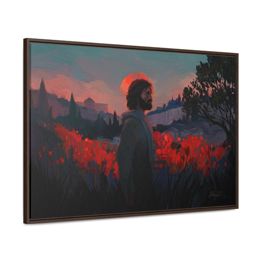 Stretched Canvas Print in Wood Frame, "Though as Scarlet" by Chaz Walgamott