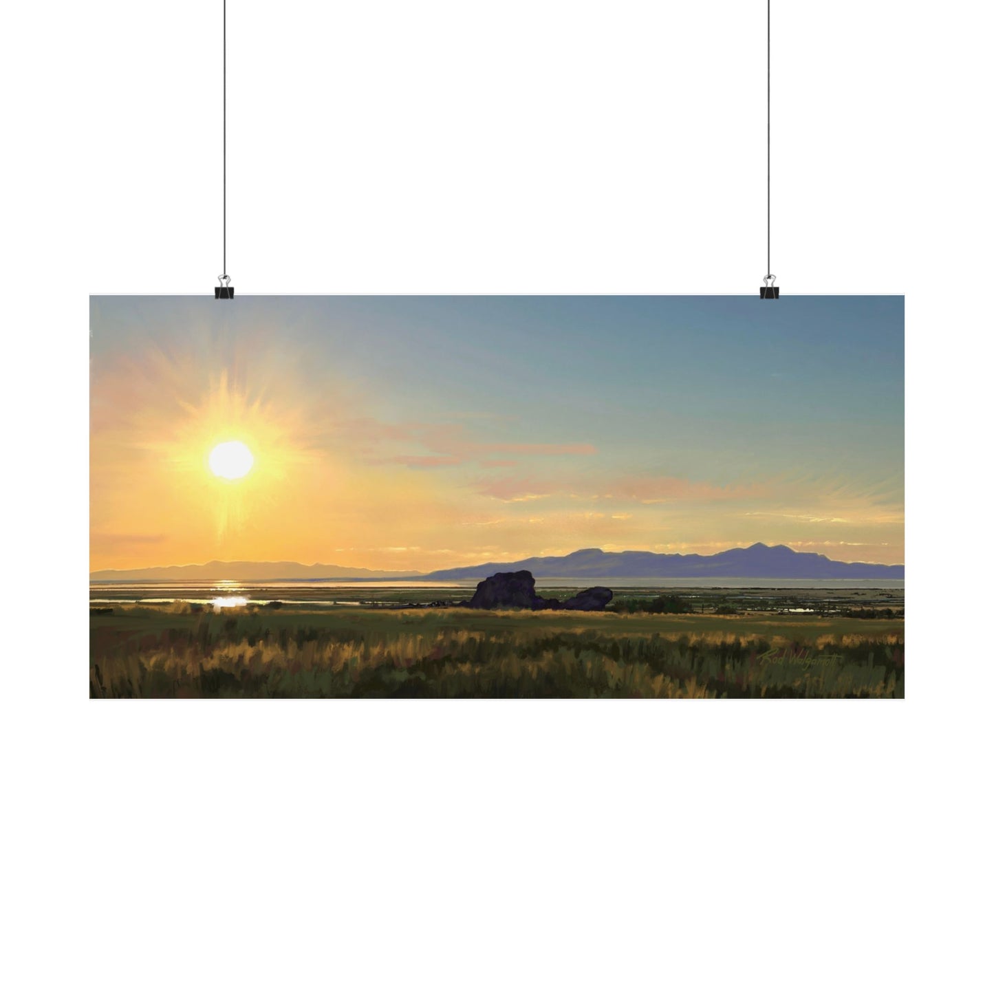 Premium Matte Print, Sunset at Adobe Rock, by Rod Walgamott