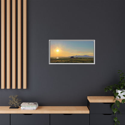 Framed Matte Canvas Print — Adobe Rock Sunset by Rod Walgamott