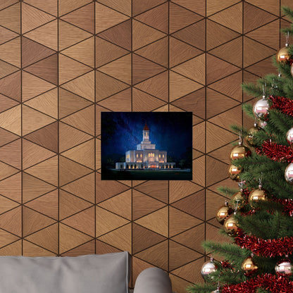 Premium Matte Print--Deseret Peak Temple--Night Sky, by Chaz Walgamott