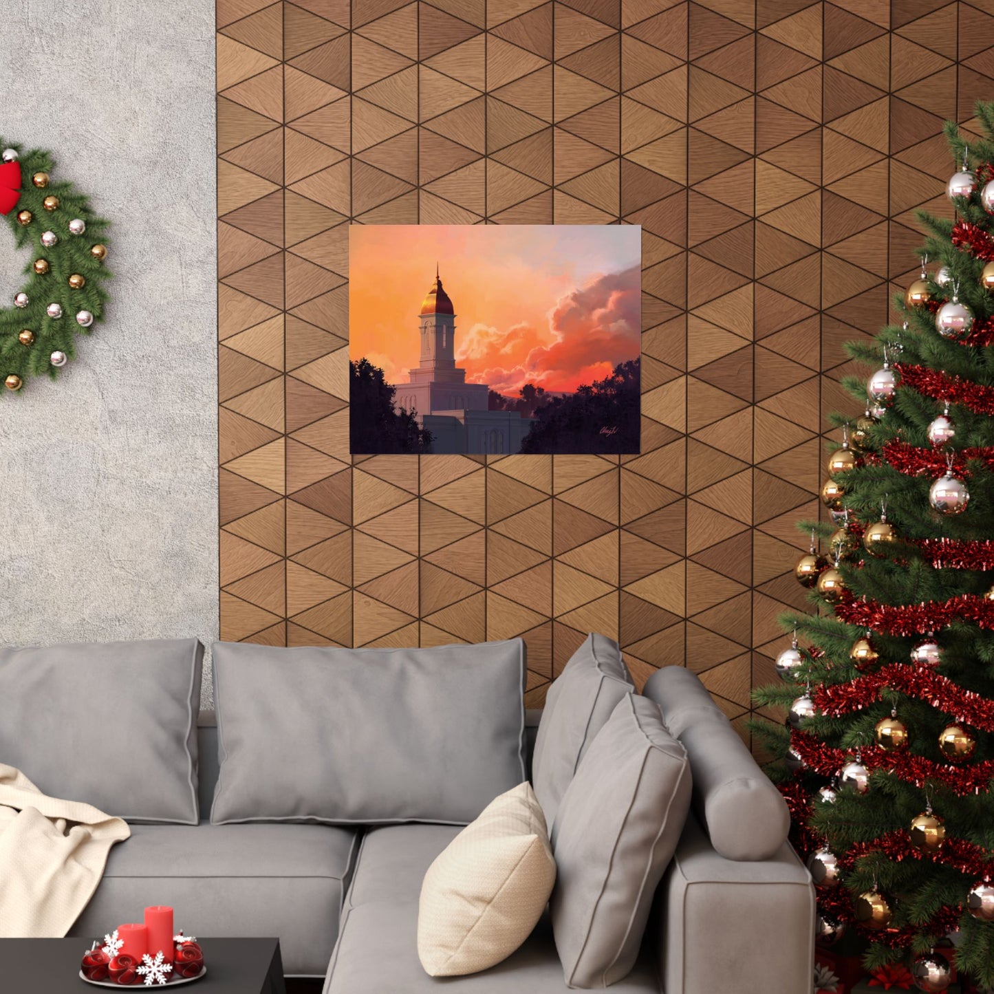 Premium Matte Print--Deseret Peak Temple--Sunset, by Chaz Walgamott