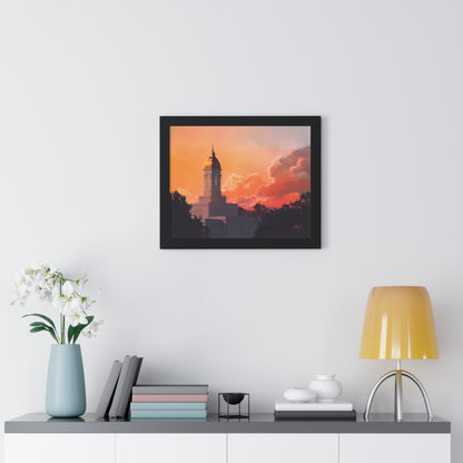 Framed Matte Print--Framed, Deseret Peak Temple--Sunset, by Chaz Walgamott