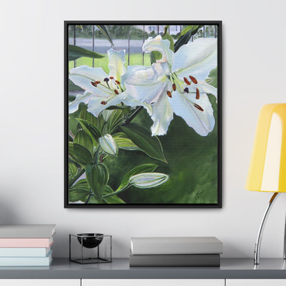 "Luscious Lilies" by Jane Autry-Framed canvas Wrap