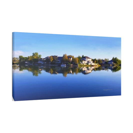 Classic Stretched Canvas, Blue Sky Reflection on Stansbury Lake, by Rod Walgamott