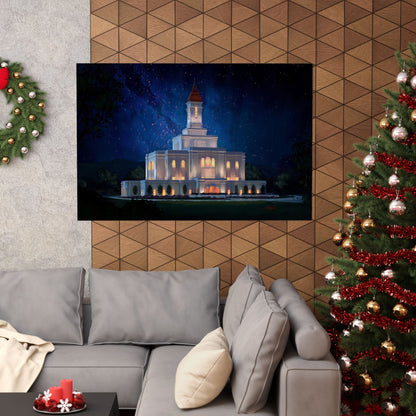 Premium Matte Print--Deseret Peak Temple--Night Sky, by Chaz Walgamott