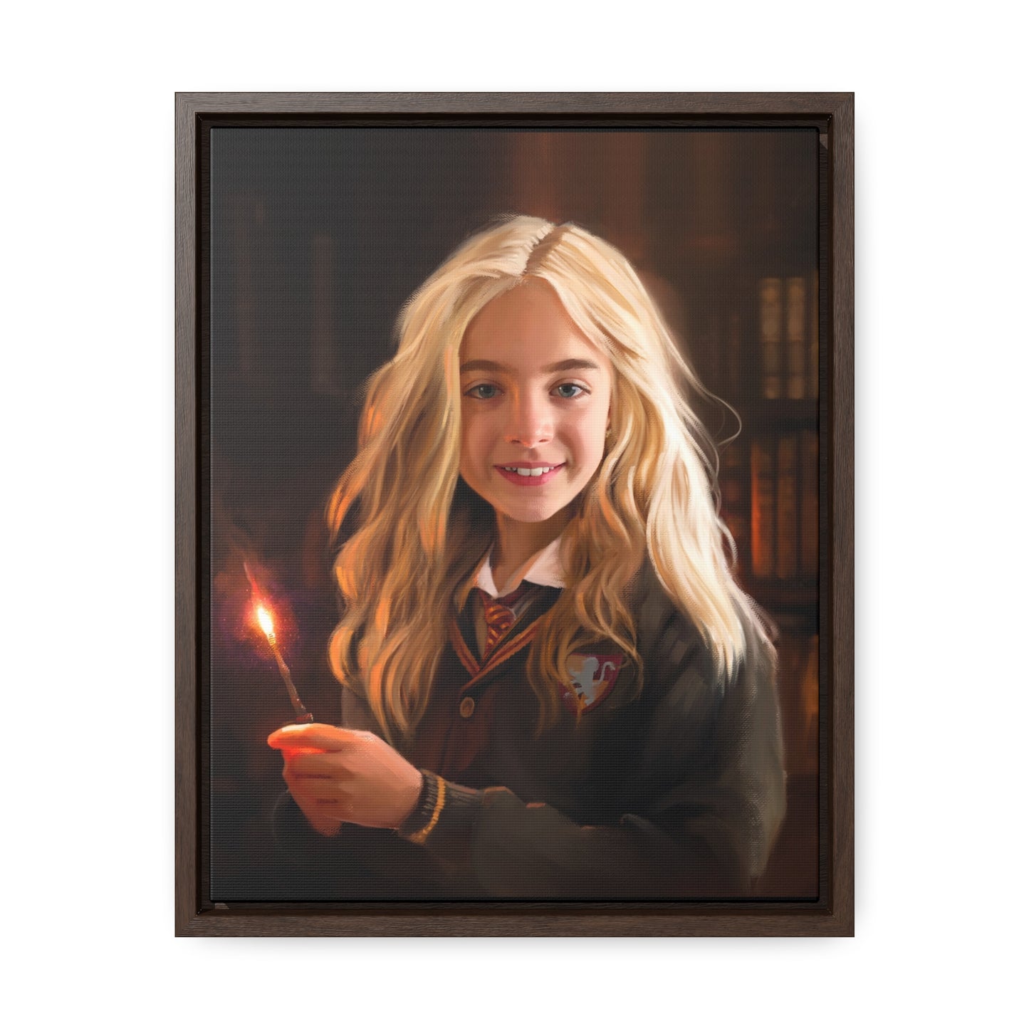 Framed canvas Wrap, Willa Mae Walgamott at Hogwarts, by Chaz Walgamott