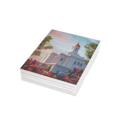 Temple Card Bundle (envelopes not included) Deseret Peak Temple-Spring Flowers
