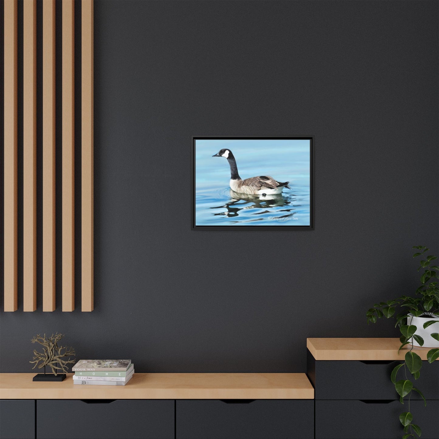 Canada Goose- Framed Matte Canvas Print