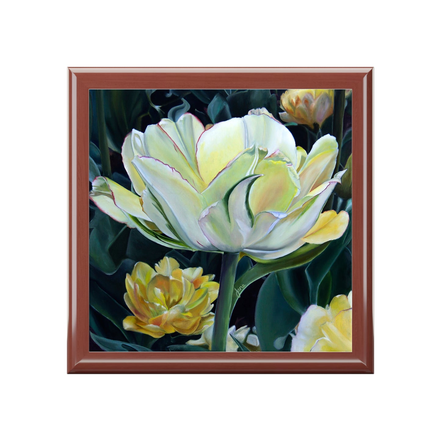 Elegant Floral Jewelry Box, featuring "All the Pretty Girls"  , by Jane Autry
