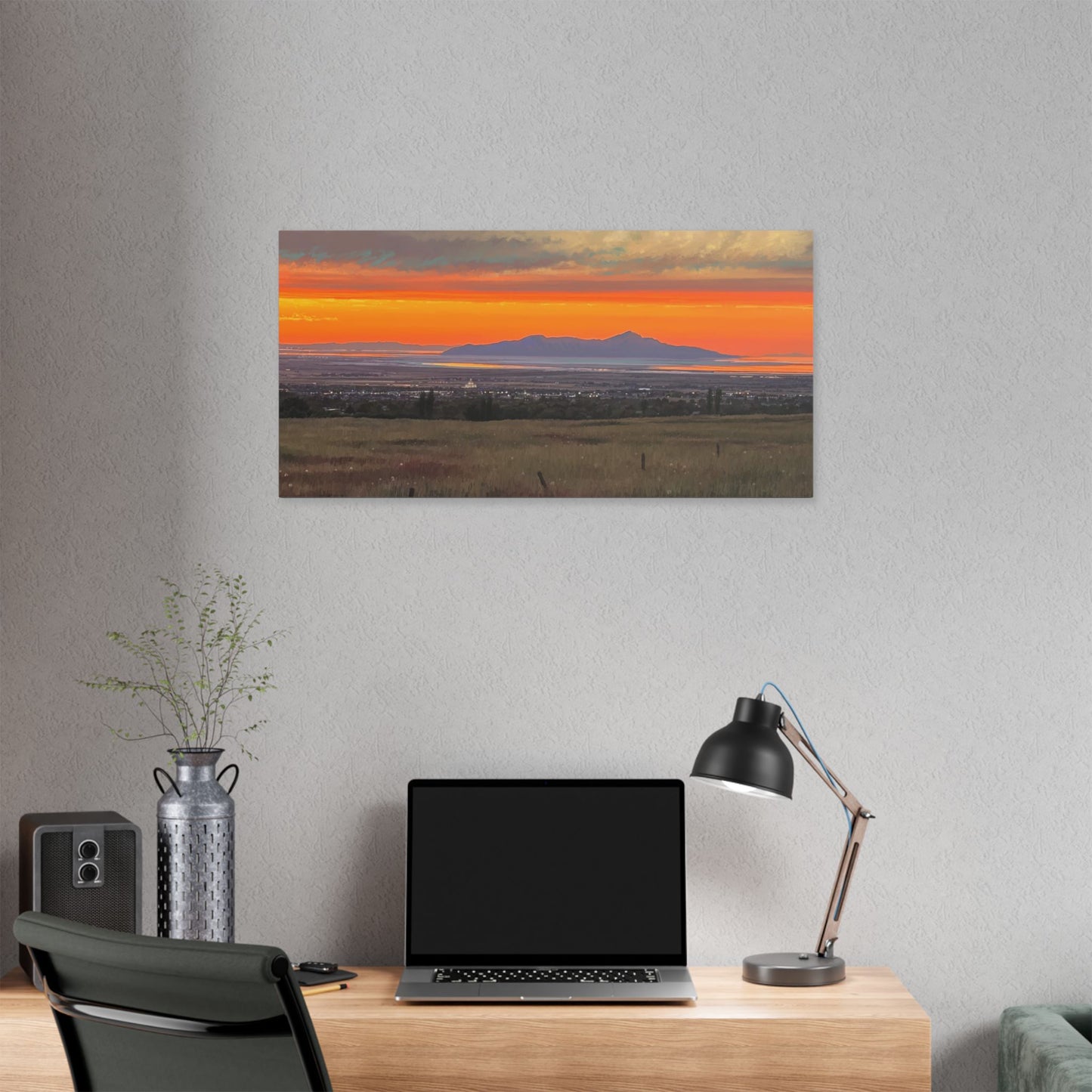 Classic Stretched Canvas, Stansbury Island Sunset, by Rod Walgamott