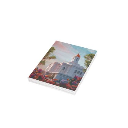 Temple Card Bundle (envelopes not included) Deseret Peak Temple-Spring Flowers