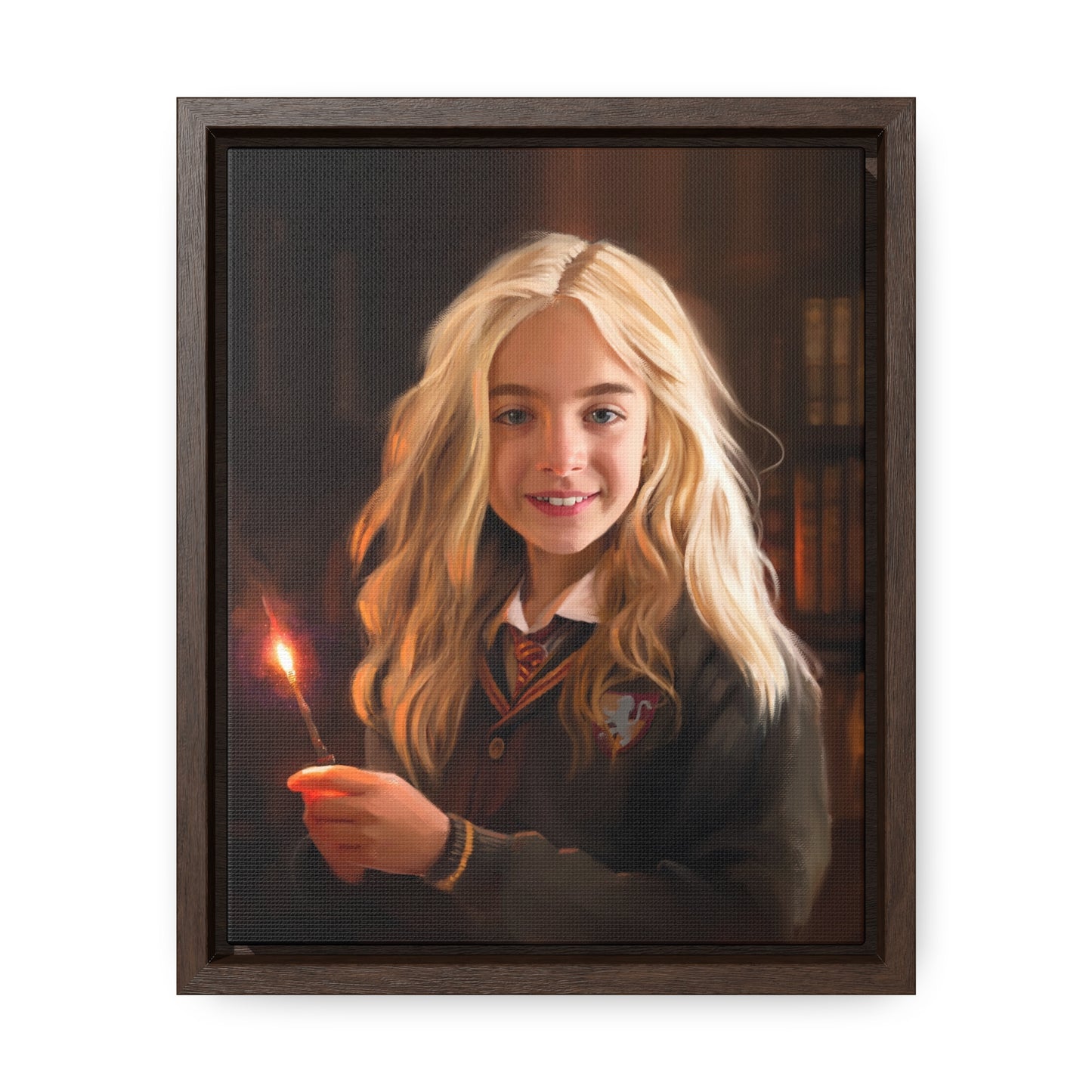 Framed canvas Wrap, Willa Mae Walgamott at Hogwarts, by Chaz Walgamott