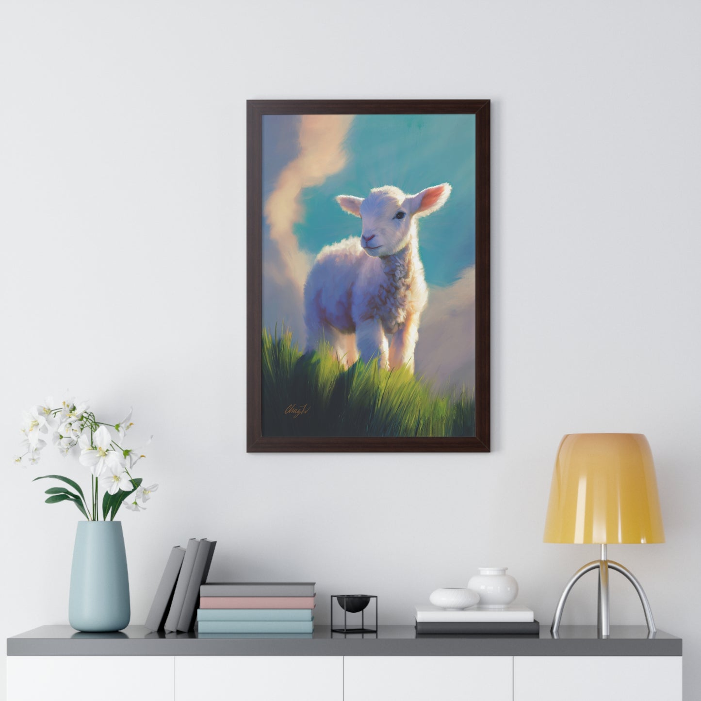 Framed Matte Print, "Without Blemish" by Chaz Walgamott