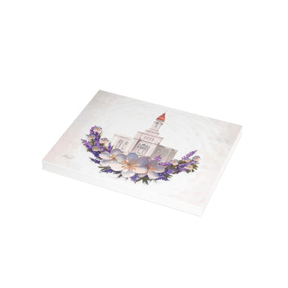 Temple Card Bundle (envelopes not included) Deseret Peak Temple-Floral Wreath