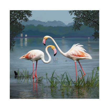 Matte Paper Print — Flamingo Dance by Rod Walgamott