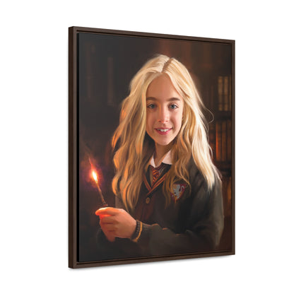 Framed canvas Wrap, Willa Mae Walgamott at Hogwarts, by Chaz Walgamott