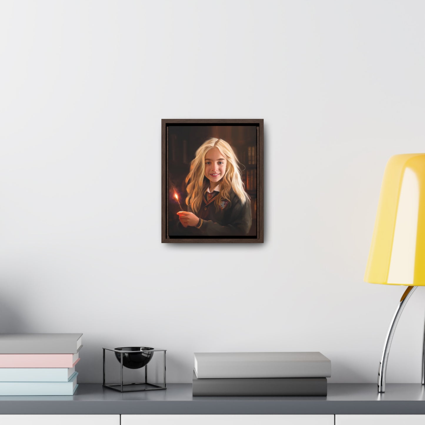 Framed canvas Wrap, Willa Mae Walgamott at Hogwarts, by Chaz Walgamott