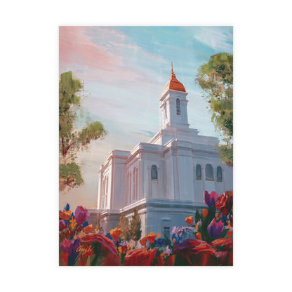 Temple Card Bundle (envelopes not included) Deseret Peak Temple-Spring Flowers