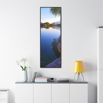 Framed canvas Wrap, Stansbury Lake Looking North from Grant's Place, by Rod Walgamott