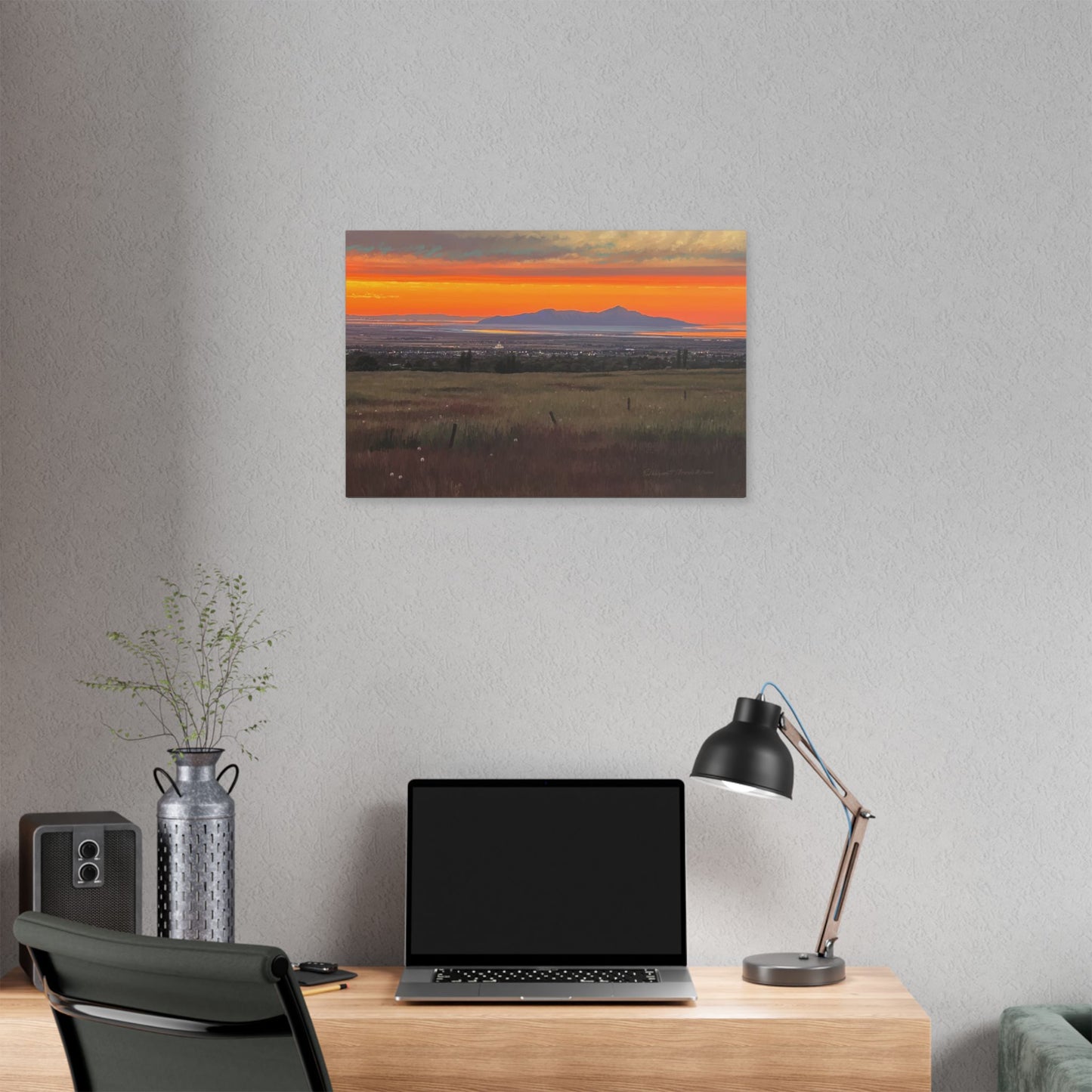 Classic Stretched Canvas, Stansbury Island Sunset, by Rod Walgamott